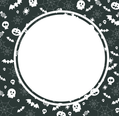 Halloween frame with space for your text. Vector Illustration.のイラスト素材