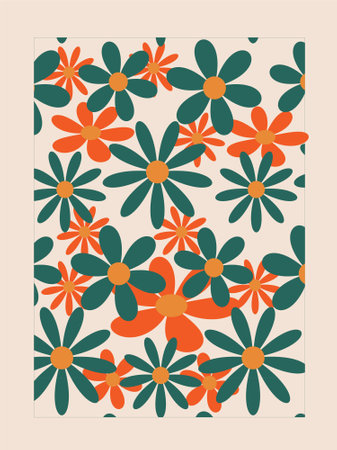 flower posterのイラスト素材