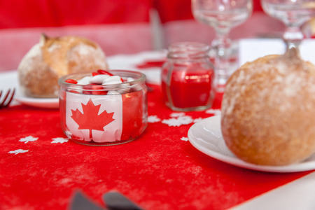 Decoration of wedding tableの写真素材