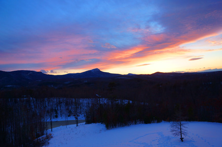 Rural Mountain Sunset after Snow 2                             の写真素材