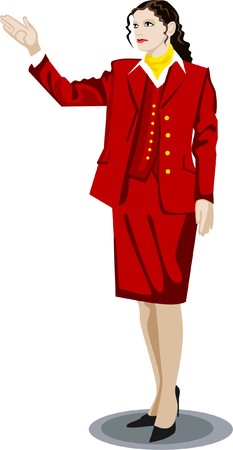 Stewardessのイラスト素材