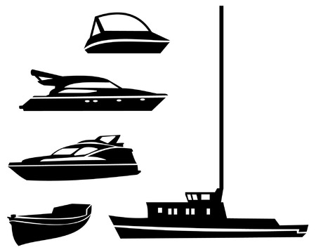 silhouette water transportのイラスト素材