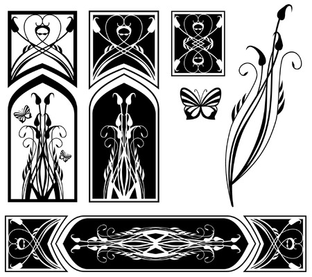 decorative elements for your frames and bordersのイラスト素材