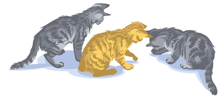 Three kittensのイラスト素材