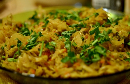 Fried cabbageの写真素材