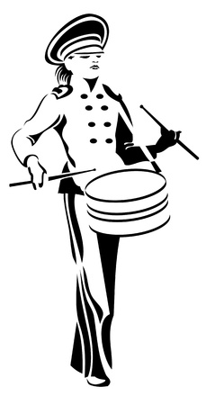 Drummer girlのイラスト素材