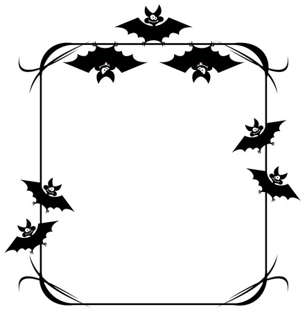 Frame with batsのイラスト素材