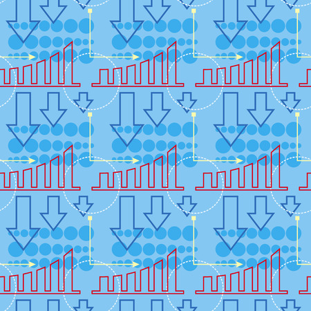 Abstract seamless pattern with arrowsのイラスト素材