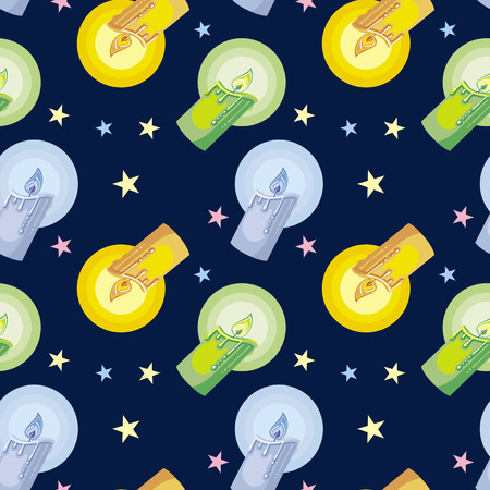 Pattern with candlesのイラスト素材