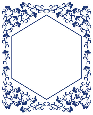 Blue floral backgroundのイラスト素材