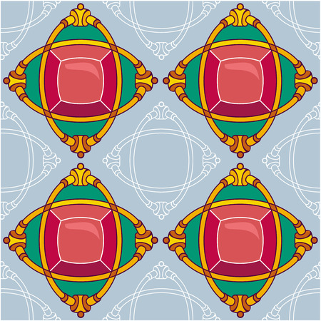 Seamless pattern with diamondsのイラスト素材