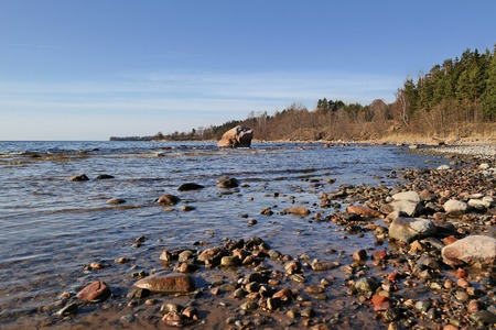 Rocky shoreの写真素材