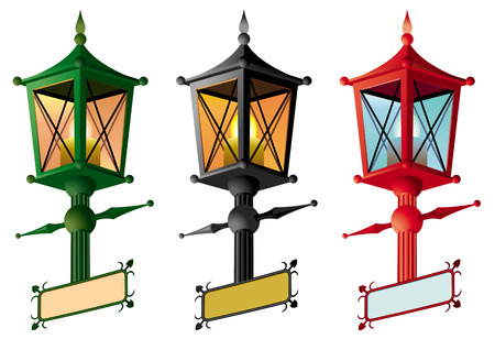 Street lamps isolatedのイラスト素材