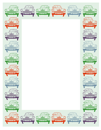Frame with carsのイラスト素材