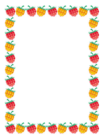 Frame with raspberriesのイラスト素材
