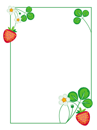 Frame with strawberryのイラスト素材