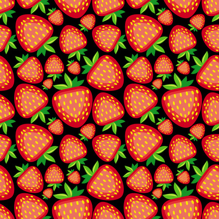 Seamless pattern with strawberriesのイラスト素材