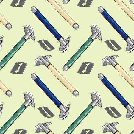 Seamless pattern with shaving tackleのイラスト素材