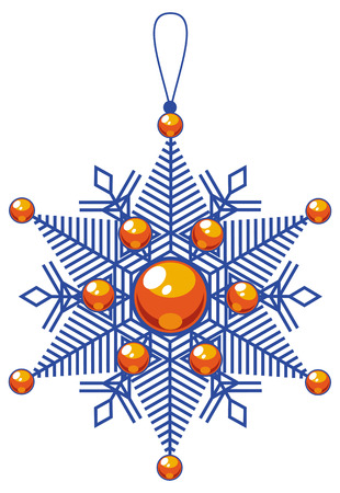 Christmas snowflake decorationのイラスト素材