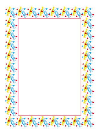 Frame with candiesのイラスト素材