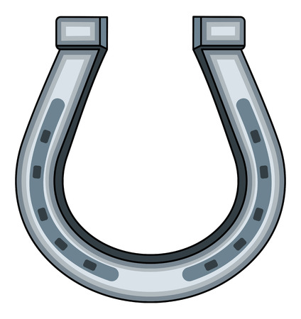 Horseshoe isolated on a white backgroundのイラスト素材