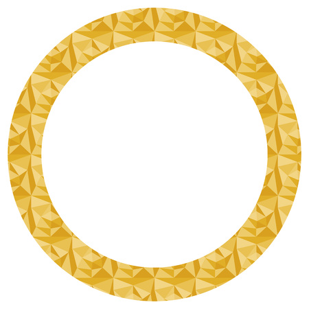 Round abstract geometric frame. Vector clip art.のイラスト素材