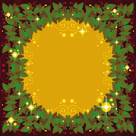 Mysterious floral background with sparklesのイラスト素材