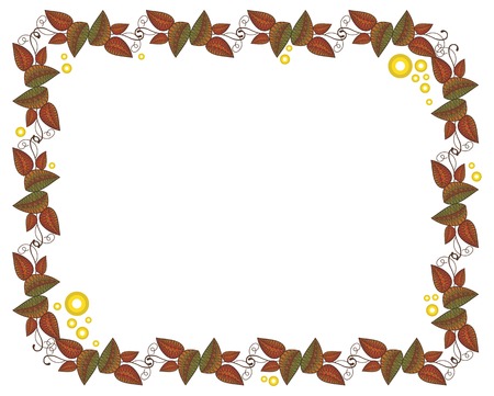 frame with autumn leavesのイラスト素材