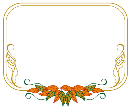 horizontal, color, decorative, leaves, Vector, 'clip art', art, background, designs, decorative, deco, drawing, elegant,  elements, isolated, ivy, curly, copy, text, silhouette, ornament, swirls, western,label, photoframe, frame, floral,  flourish, tags, のイラスト素材