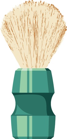 Shaving brush of traditional design. Vector clip art.のイラスト素材
