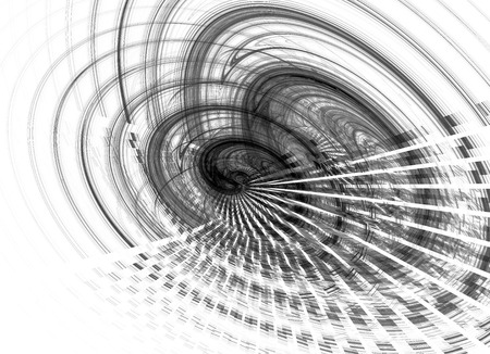 Monochrome fractal background can be used as an alpha channel for video and design projects. Digital collage.の写真素材