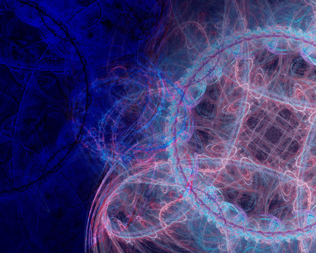 Abstract fractal on a white background. Design element for brochure, advertisements, presentation, web and other graphic designer works. Digital collage.の写真素材