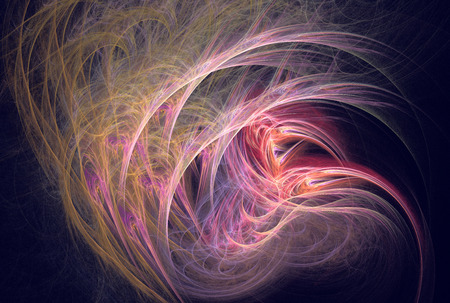 Abstract fractal on a dark background. Design element for brochure, advertisements, presentation, web and other graphic designer works. Digital collage.の写真素材