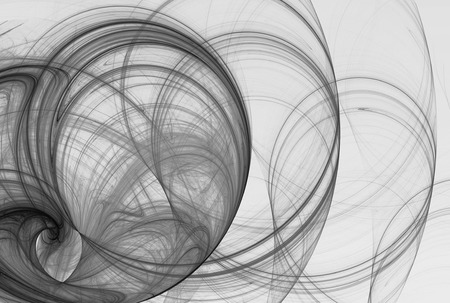 Monochrome fractal background can be used as an alpha channel for video and design projects. Digital collage.の写真素材