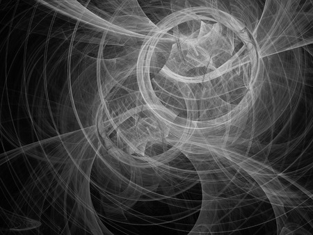 Monochrome fractal background can be used as an alpha channel for video and design projects. Digital collage.の写真素材