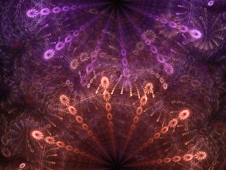 Abstract background. Fractal swirls, circles. Design element for graphics artworks. Digital collage.の写真素材