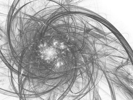 Monochrome fractal background can be used as an alpha channel for video and design projects. Digital collage.の写真素材
