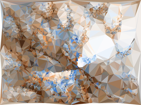 Abstract multicolor mosaic backdrop. Geometric low polygonal background. Design template. Vector clip art.のイラスト素材