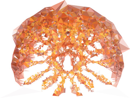 Abstract multicolor mosaic backdrop. Geometric low polygonal background. Design template. Vector clip art.のイラスト素材