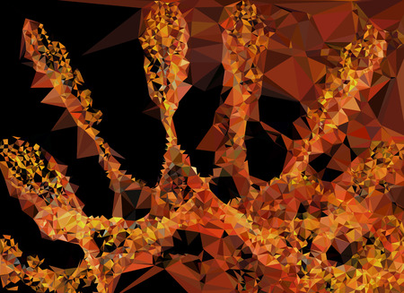 Abstract multicolor mosaic backdrop. Geometric low polygonal background. Design template. Vector clip art.のイラスト素材