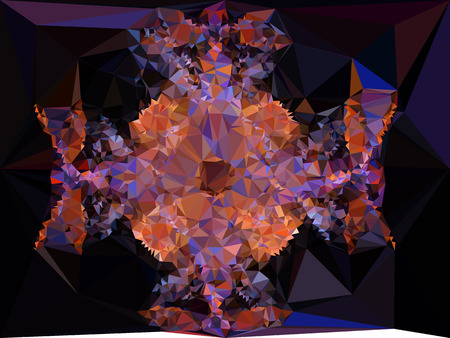 Abstract multicolor mosaic backdrop. Geometric low polygonal background. Design element for posters, business cards, presentations layouts, showcases. Vector clip art.のイラスト素材