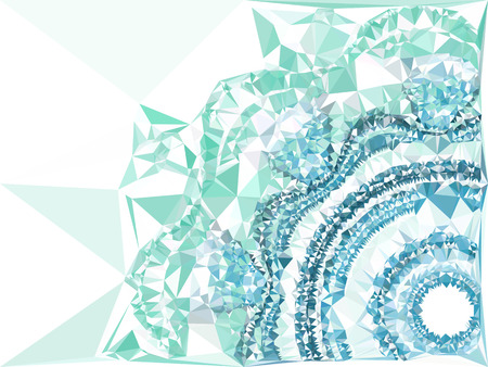 Abstract multicolor mosaic backdrop. Geometric low polygonal background. Design element for posters, business cards, presentations layouts, showcases. Vector clip art.のイラスト素材