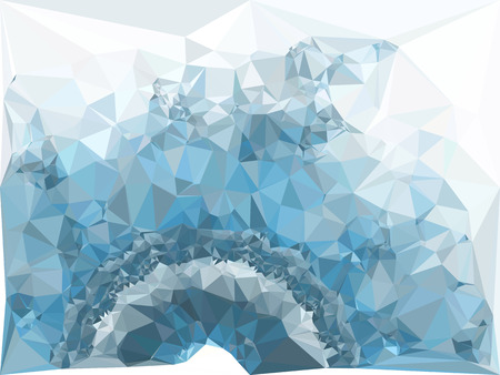 Abstract multicolor mosaic backdrop. Geometric low polygonal background. Design element for posters, business cards, presentations layouts, showcases. Vector clip art.のイラスト素材