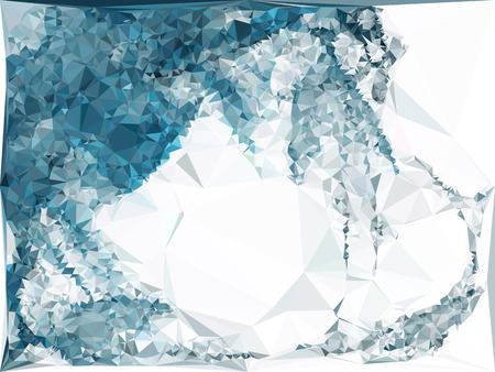 Abstract multicolor mosaic backdrop. Geometric low polygonal background. Design element for posters, business cards, presentations layouts, showcases. Vector clip art.のイラスト素材