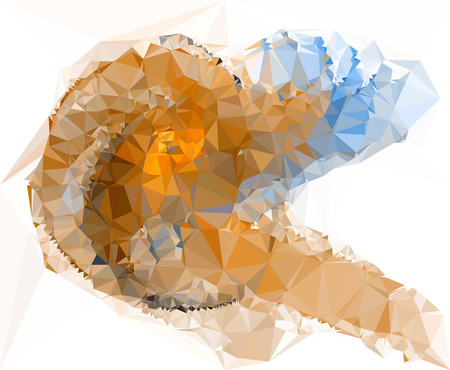 Abstract multicolor mosaic backdrop. Geometric low polygonal background.のイラスト素材