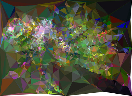 Abstract multicolor mosaic backdrop. Geometric low polygonal background. Design element for posters, business cards, presentations layouts, showcases. Vector clip art.のイラスト素材