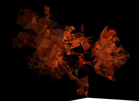 Abstract multicolor mosaic backdrop. Geometric low polygonal background. Design element for posters, business cards, presentations layouts, showcases. Vector clip art.のイラスト素材