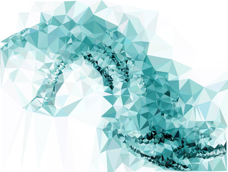 Abstract multicolor mosaic backdrop. Geometric low polygonal background. Design element for book covers, presentations layouts, title backgrounds. Vector clip art.のイラスト素材