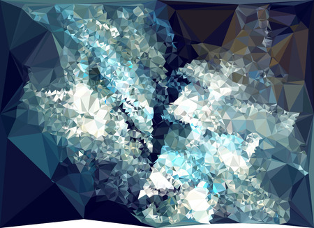 Abstract multicolor mosaic backdrop. Geometric low polygonal background. Design element for book covers, presentations layouts, title backgrounds. Vector clip art.のイラスト素材