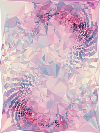 Abstract multicolor mosaic backdrop. Geometric low polygonal background. Design element for book covers, presentations layouts, title backgrounds. Vector clip art.のイラスト素材